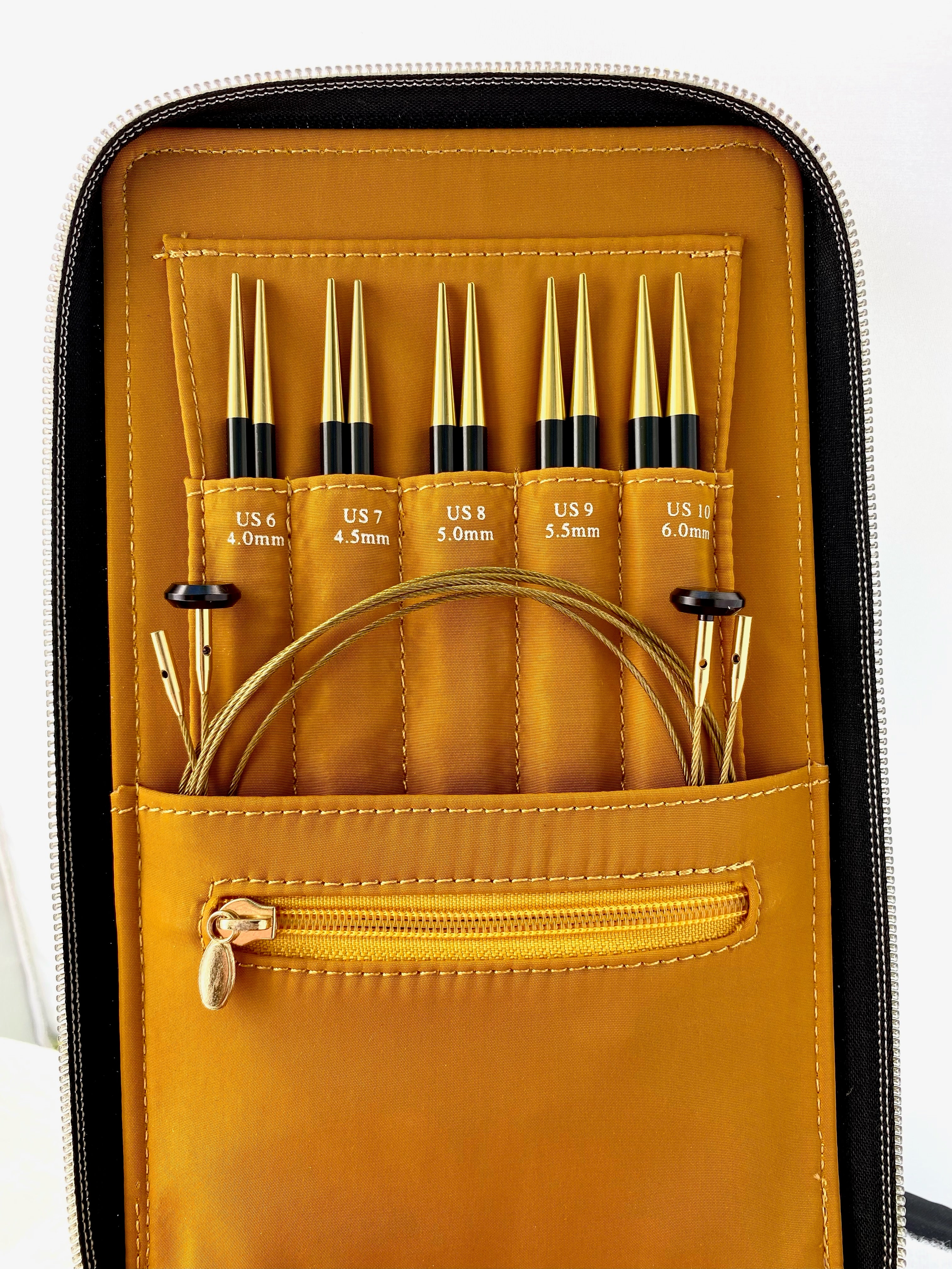 Many Colors Real Leather Knitting Circular Needles Case 
